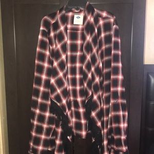 Flannel cardigan